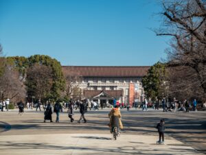 Visitors on a park path, used as general context for planning a flexible Ueno museum day.